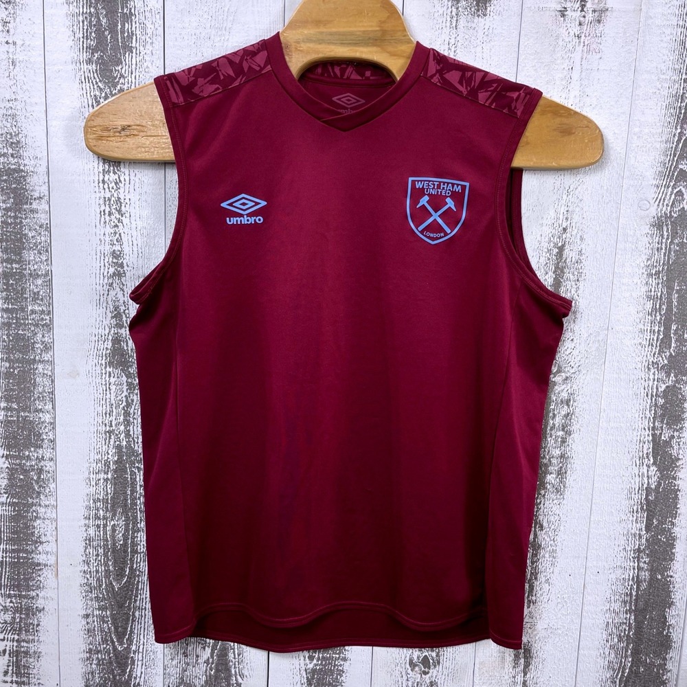 Umbro West Ham United Sleeveless Training Jersey Maroon Men XL Soccer Top